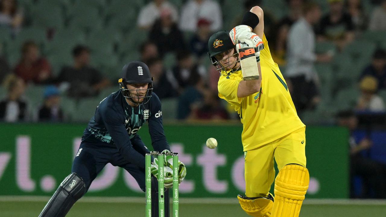 Steve Smith was in control on Thursday night in Adelaide. Picture: Brenton Edwards / AFP