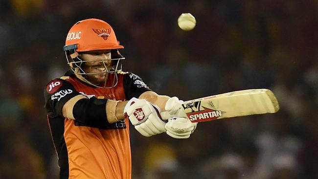 David Warner on his way to another half century for Sunrisers Hyderabad