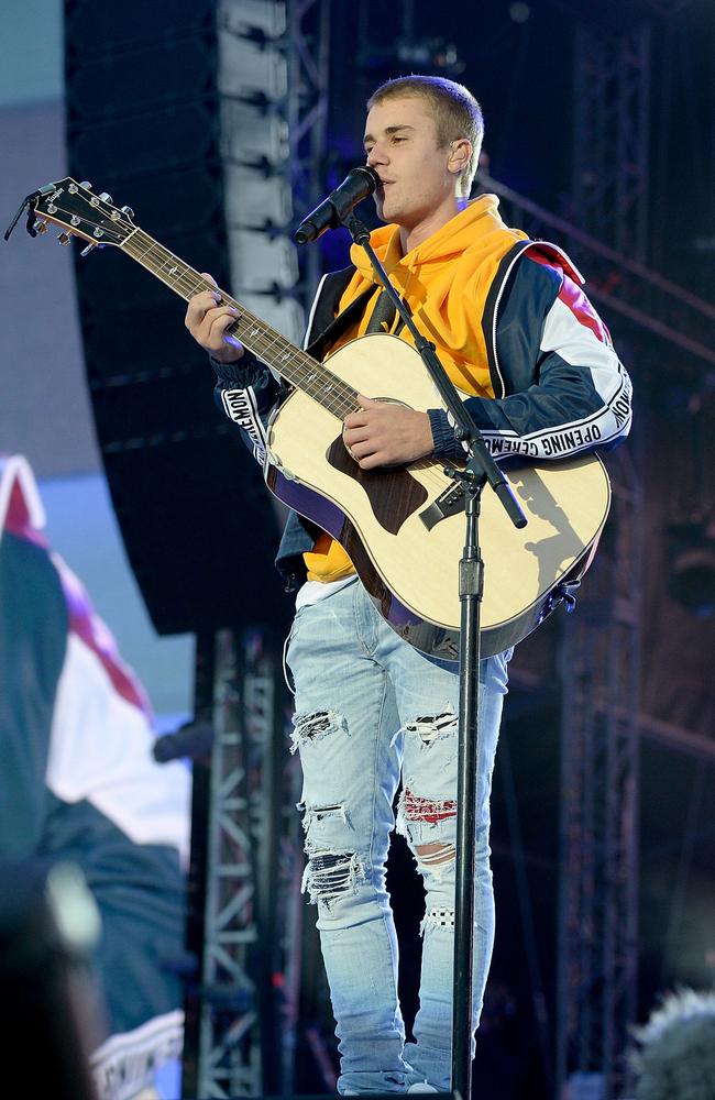 Justin Bieber performs on stage during the One Love Manchester Benefit Concert at Old Trafford on June 4, 2017 in Manchester, England. Picture: Kevin Mazur/Getty Images for One Love Manchester