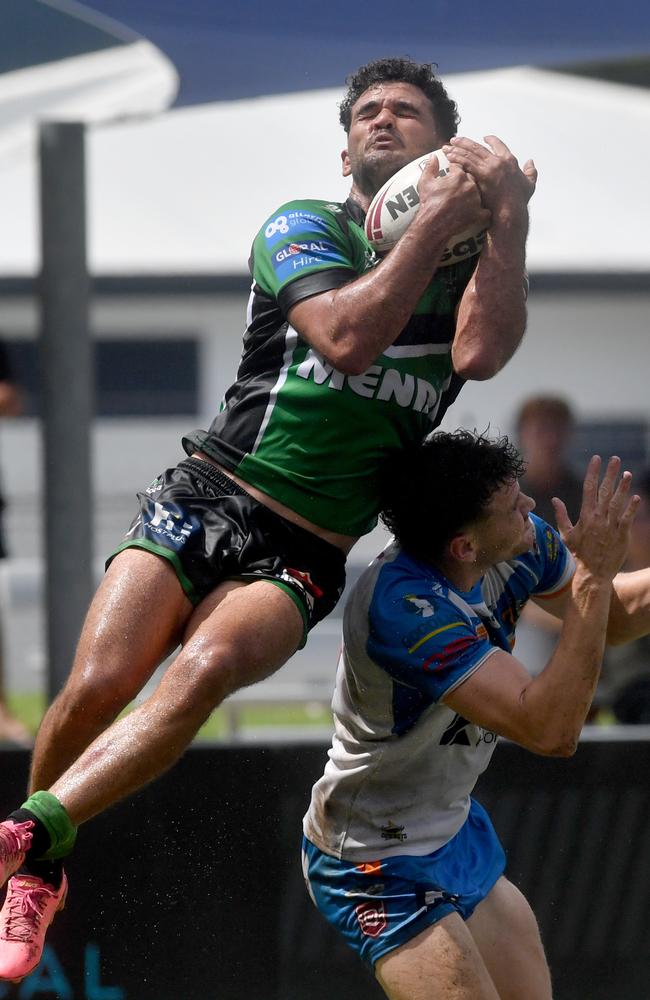 Hostplus Cup game between the Townsville Blackhawks and the Northern Pride at Jack Manski Oval. Blackhawks McKenzie Baker. Picture: Evan Morgan