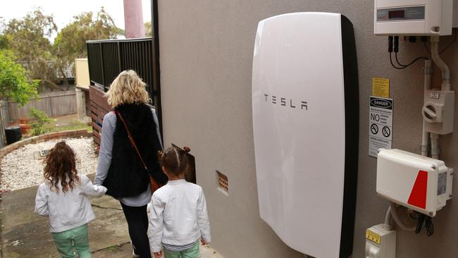 A Tesla power wall home battery. Picture: AAP