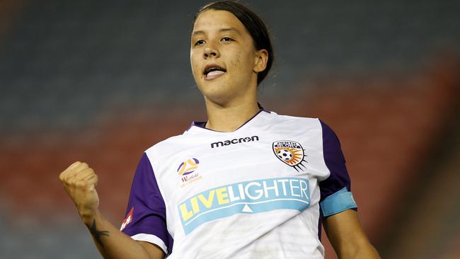 Sam Kerr has returned to Perth on contract partly funded by the FFA. (AAP Image/Darren Pateman)