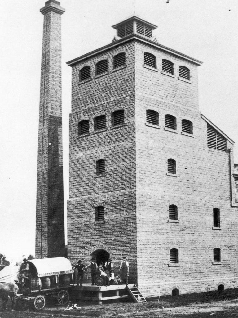 Historical picture of the Walkerville Brewhouse Tower.