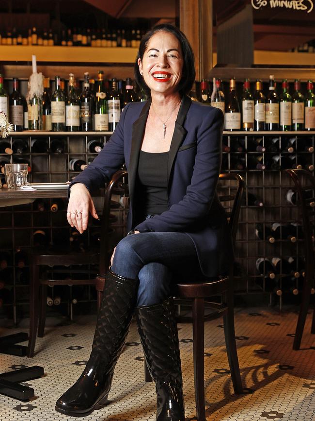 Baci Moore at her restaurant, Bistro Rex, in Potts Point. Picture: Tim Hunter.