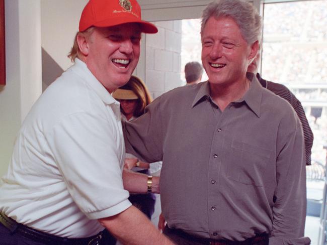 Mr Trump and then-president Mr Clinton were once golf buddies. Picture: William J. Clinton Presidential Library/Handout via Reuters