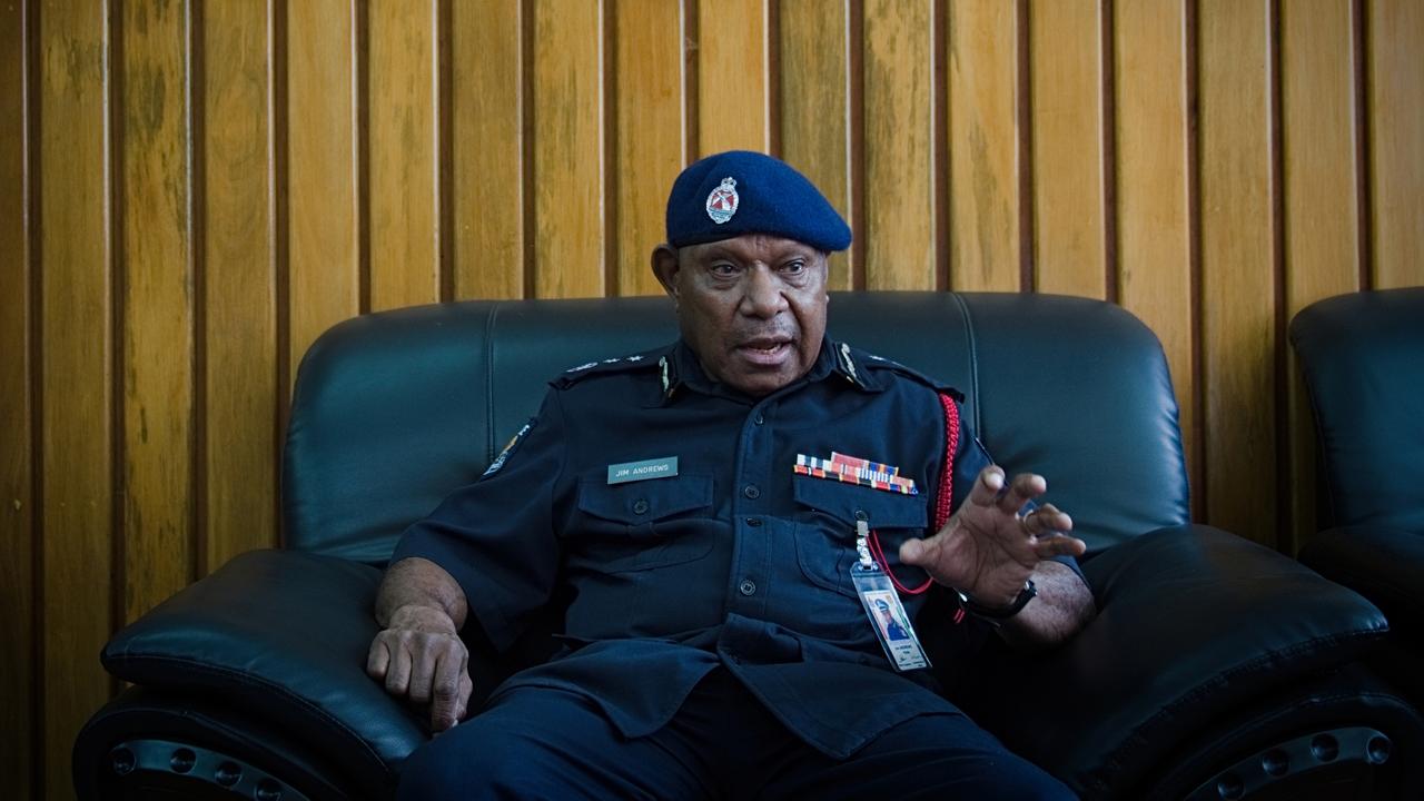 PREMIUM CONTENT - NEWS.COM OUT, THE AUSTRALIAN OUT EMBARGO FOR CHARLES MIRANDA STORYGun Running from Australia to PNG in Lead Up to APEC.Royal Papua New Guinea Constabulary Chief of Operations deputy commissioner Jim Andrews at police headquarters.Picture: Bryan Cassey/ News Corp Australia