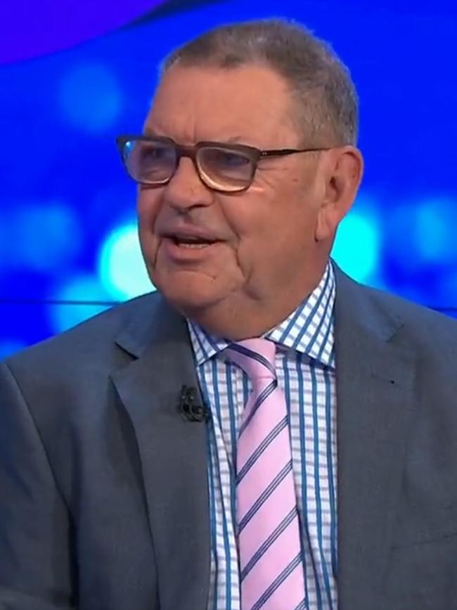 Steve Price criticised the standard of the AFLW. Picture: Channel 10