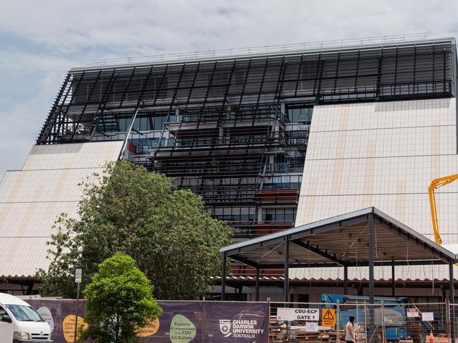 The new Charles Darwin University campus in Darwin City is almost complete. Picture: Pema Tamang Pakhrin