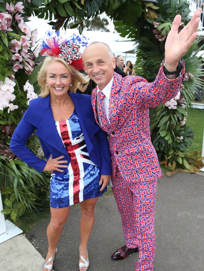 Geelong Cup colour Paula and Stretch Kontelj picture: Glenn Ferguson