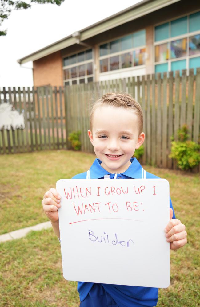 2023 prep students' first day at St Anthony's Primary School, Toowoomba. Harry Waller.