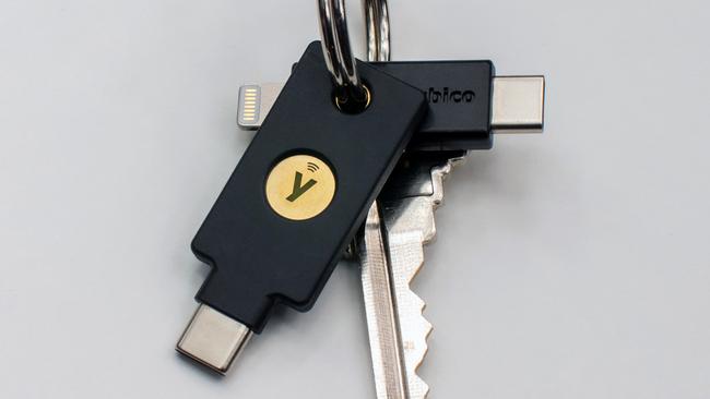 Yubico YubiKey 5 C NFC - a key that helps you log in online securely.