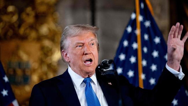 The re-election of Donald Trump, who confronted Iran in his first term and is returning to the presidency next month, has raised hopes for a Israel, American and moderate Arab alliance. Picture: Andrew Harnik/Getty Images/AFP