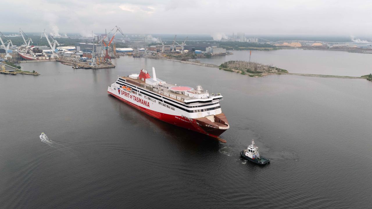 Spirit of Tasmanian IV first sea trial. Picture: Spirit of Tasmania