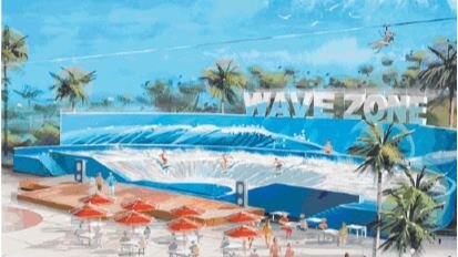 An artist’s impression of what a new CBD waterpark could look like. Picture: NT Government