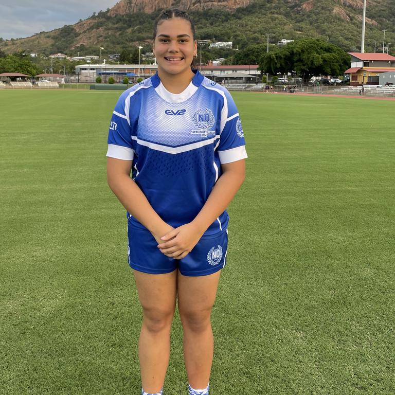 Northern region 15/16 co-captain Evoltia Tuala ahead of the 2024 Girls Rugby League State Championships.