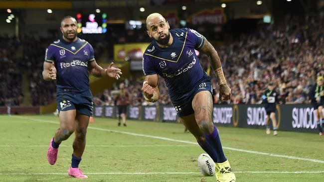 Josh Addo-Carr returns to the Storm after missing their opening finals game with a hamstring injury. Picture: Albert Perez / Getty Images