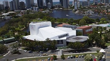 Historical shot showing the original Gold Coast Arts Centre before it became HOTA. The older section will need renovations in future.