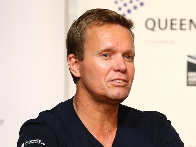 Qld's chief entrepreneur Mark Sowerby speaking at the Queensland Media Club, Brisbane Convention Centre, South Bank. Photographer: Liam Kidston.