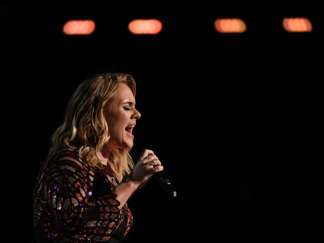 Adele rates Celine “one of my favourite people of all time”. Picture: AFP