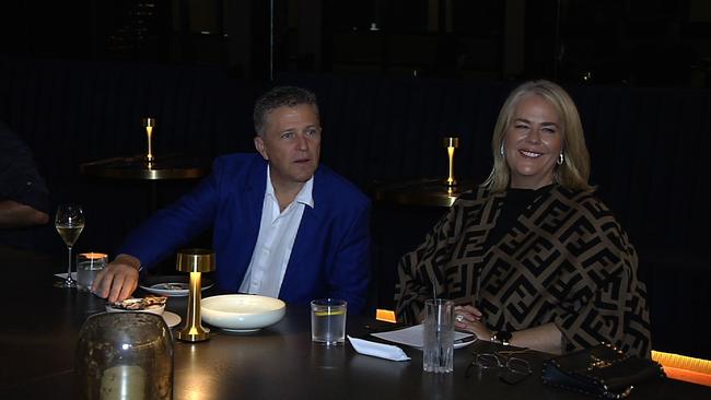 Gold Coast business moguls Brett and Rebecca Frizelle attended Nineteen at The Star's midnight dinner.