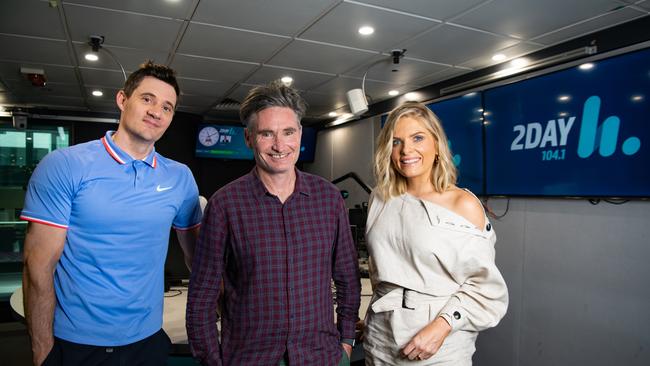 Ed Kavalee, Dave Hughes and Erin Molan for 2 Day FM breakfast.