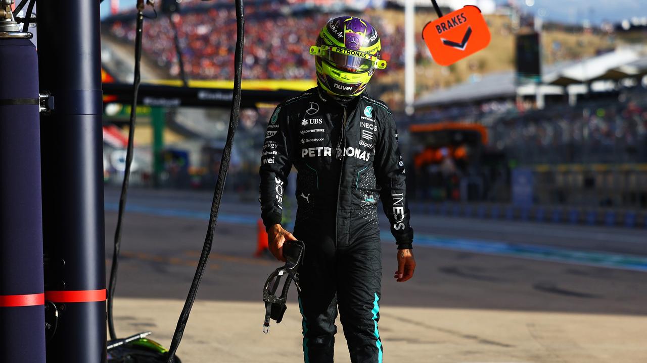 Hamilton will start from the back of the grid. (Photo by Mark Thompson/Getty Images)