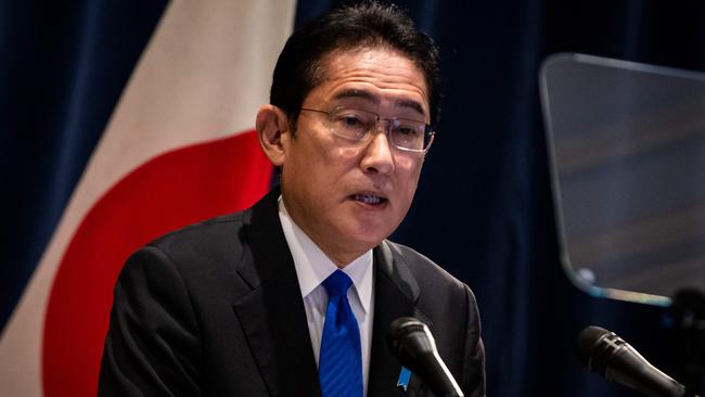 Japanese Prime Minister Fumio Kishida has warned China poses a strategic challenge to the region. Picture: AFP.