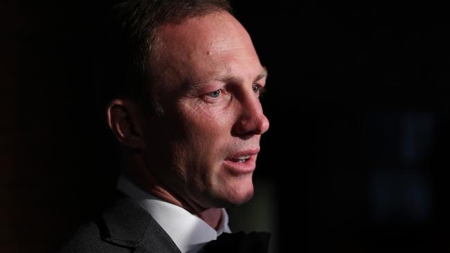 Darren Lockyer has been slammed online for the medal presentation mistake, but can tech really be the culprit? Picture: Brett Costello