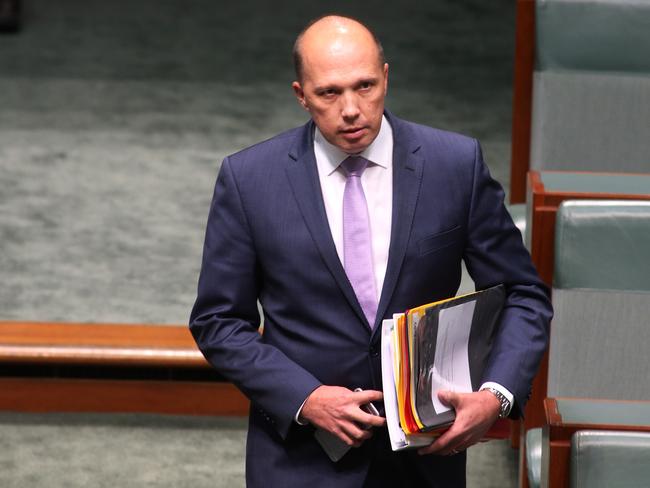 The Minister for Immigration and Border Protection Peter Dutton, during Question Time. Picture: Gary Ramage