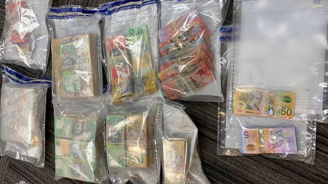 Police say they found about $600,000 in cash at the home of John Nicky Tedesco. Picture: SA Police