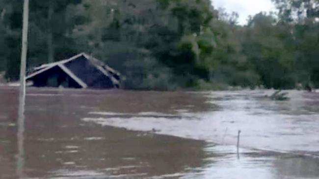 House floats away at hinterland. Picture: ABC