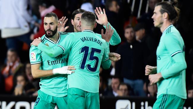 Real Madrid will face Manchester City in the round of 16. Picture: AFP