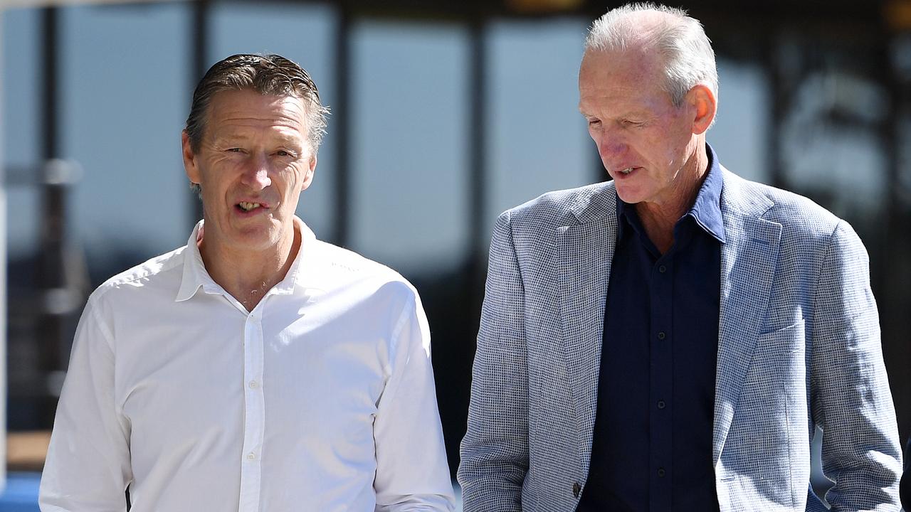 Wayne Bennett (right) and Melbourne Storm coach Craig Bellamy were once great mates