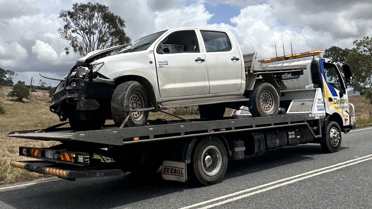 A man has been taken to hospital after he allegedly crashed a stolen car at Greenmount, west of Mackay.