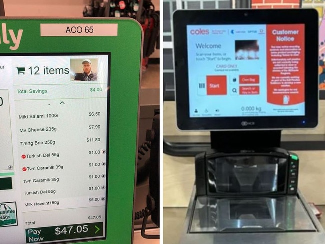 Coles, Woolies self-serve checkout camera theory debunked by expert. Picture: Reddit