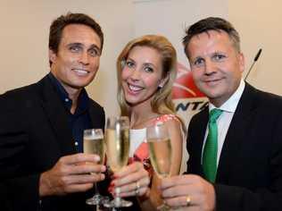 Ky Hurst, Katrina Roundtree and Peter Collyns enjoy the event. Picture: John Gass