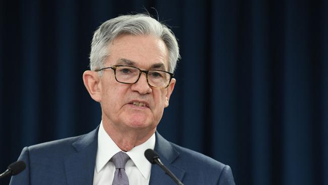 US Federal Reserve chairman Jerome Powell. Picture: AFP