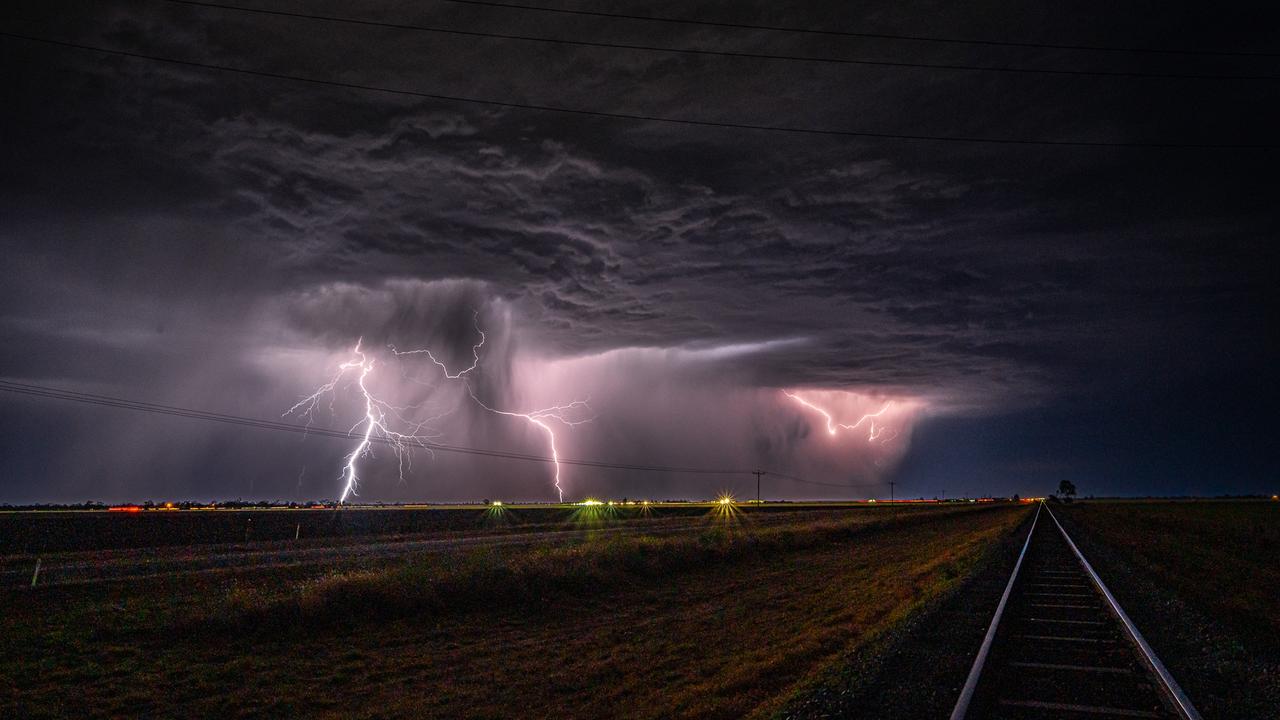 Glenn Hurse from Dalby captured lightning during a severe storm. Picture: Glenn Hurse Photography