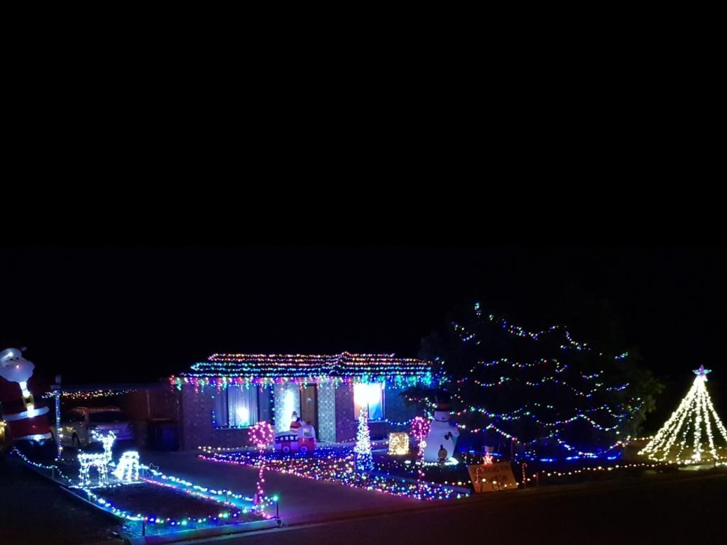 Adam Newton is raising money for Roseworthy CFS with his display at 9 Brooks Ave, Willaston. Picture: Adam Newton.