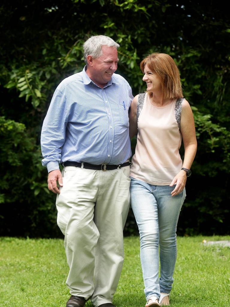 Queensland Election 2015. Retiring Labor State member for Mackay and Deputy Leader Tim Mulherin with his wife Erin. Pic Mark Calleja