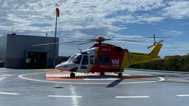 The Westpac chopper at Coffs Harbour hospital.