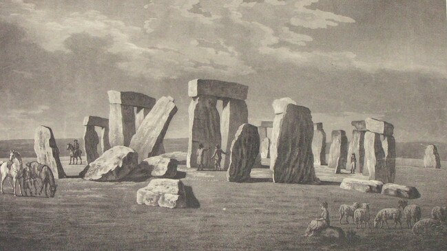 An 1800 engraving of Stonehenge.