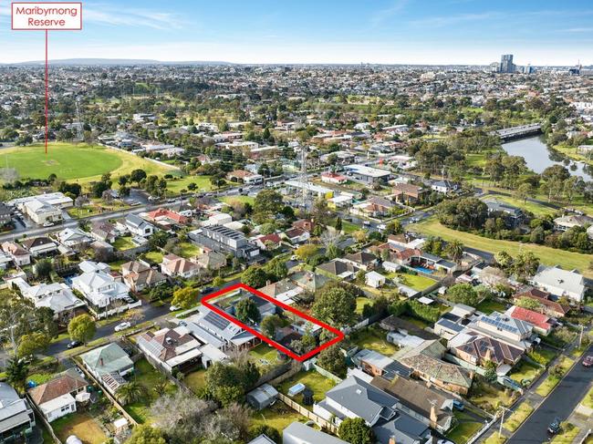 21 Oakland St, Maribyrnong, has been damaged by flooding but remains on the market while the owner assesses and fixes the damage –