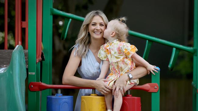 Kendall Gilding with her daughter Olive. Picture: Jamie Hanson