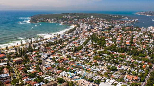 Aerial shot of Manly. NSW real estate