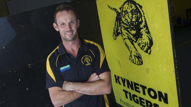 Kyneton coach Luke Beattie. Picture: Richard Serong