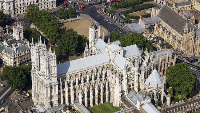 Aerial view of Westminster Abbey. Picture: English Heritage/Heritage Images/Getty Images