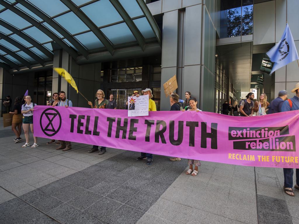 Extinction Rebellion ‘spring rebellion’ protests in Brisbane. Picture: Glenn Hunt/AAP