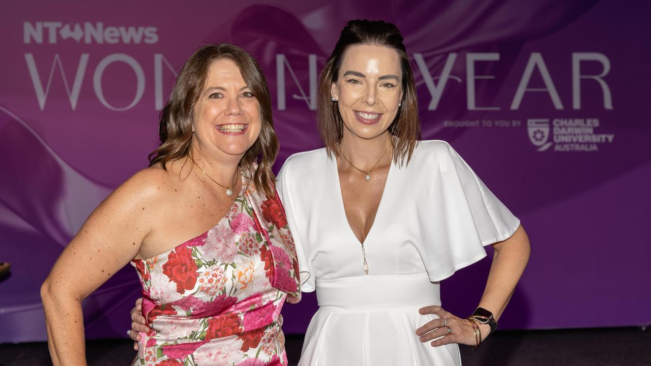 NTNews General Manager Kirsten Porteous and Tegan Blockey at the 2025 NT NEWS Woman of the Year. Picture: Pema Tamang Pakhrin
