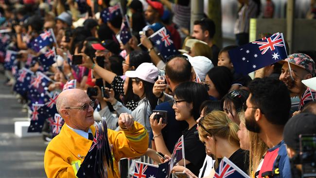 CFA members take part in the Australia Day Parade celebrations in Melbourne on January 26, 2020. Picture: AAP